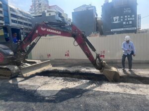 有關五妃街道路下陷事件 南市府啟動跨局處小組嚴密監控確保安全