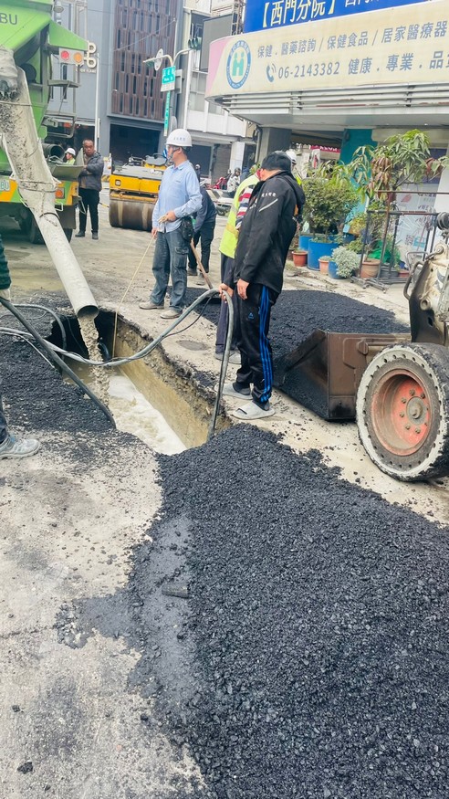 有關五妃街道路下陷事件 南市府啟動跨局處小組嚴密監控確保安全